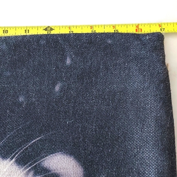 PILLOW COVER 17 x 17 CAT Decorative Black & Tan - Picture 6 of 7